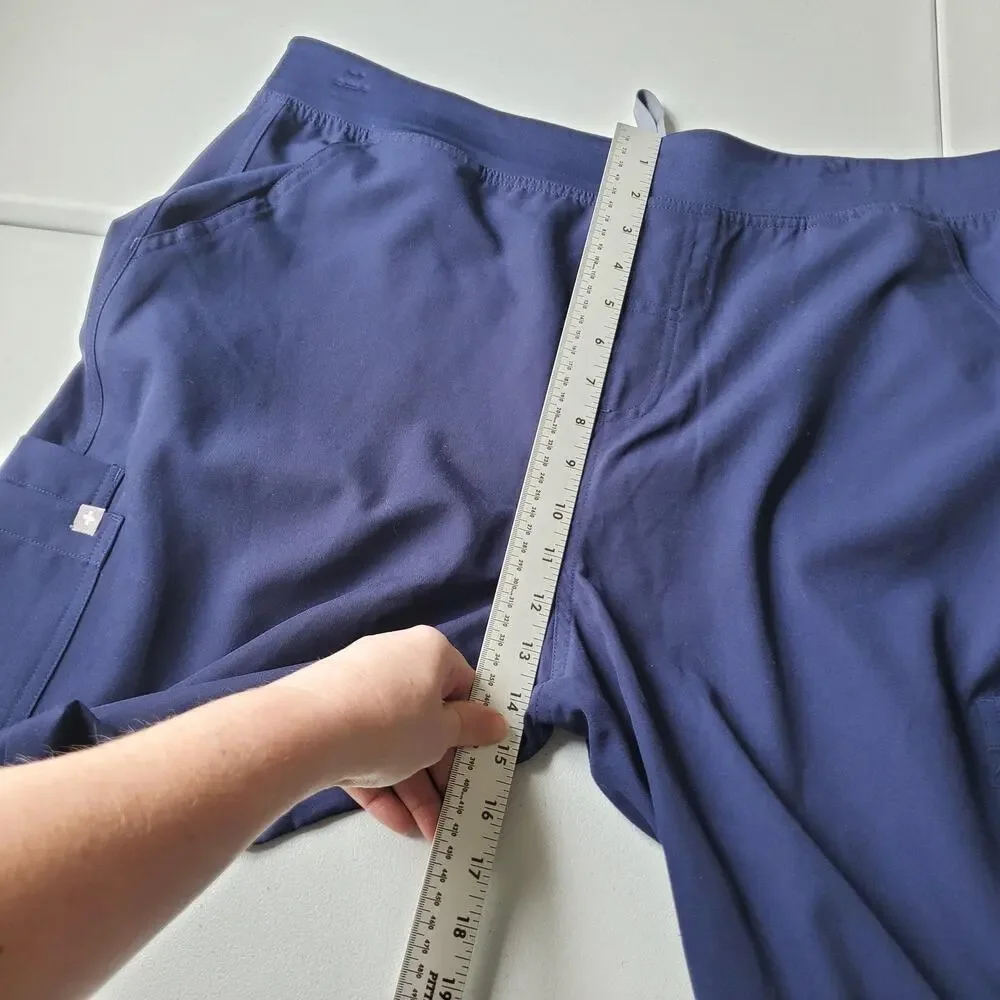 FIGS Axim 2.0 Cargo Scrub Pants Mens 2XL Blue Technical Collection Stretch